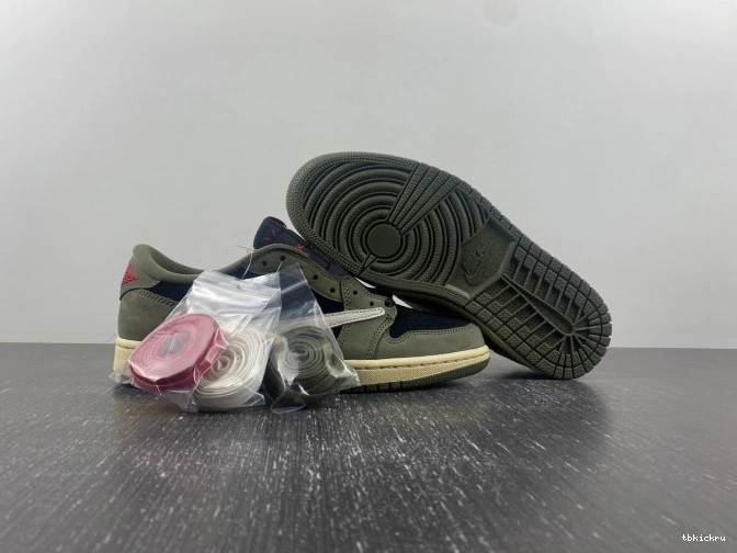 Rep TBK 1 AIR X OLIVE' SP 'BLACK LOW DM7866-002 OG TRAVIS JORDAN SCOTT 0819